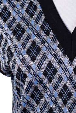 Жилет женский 4144зп, голуб.чёрн. #225Гчр064144зп