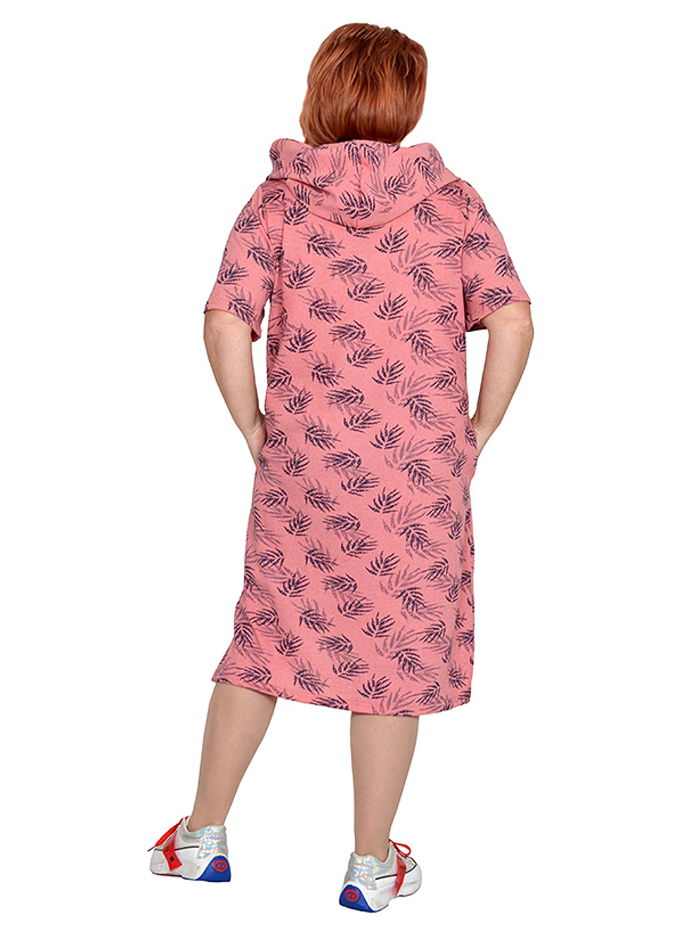 Платье-туника из хлопка, розовый