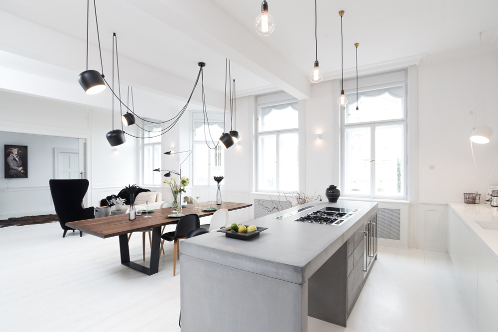 Pendant design lamp  AIM by Flos (3 lampshade ,  White)