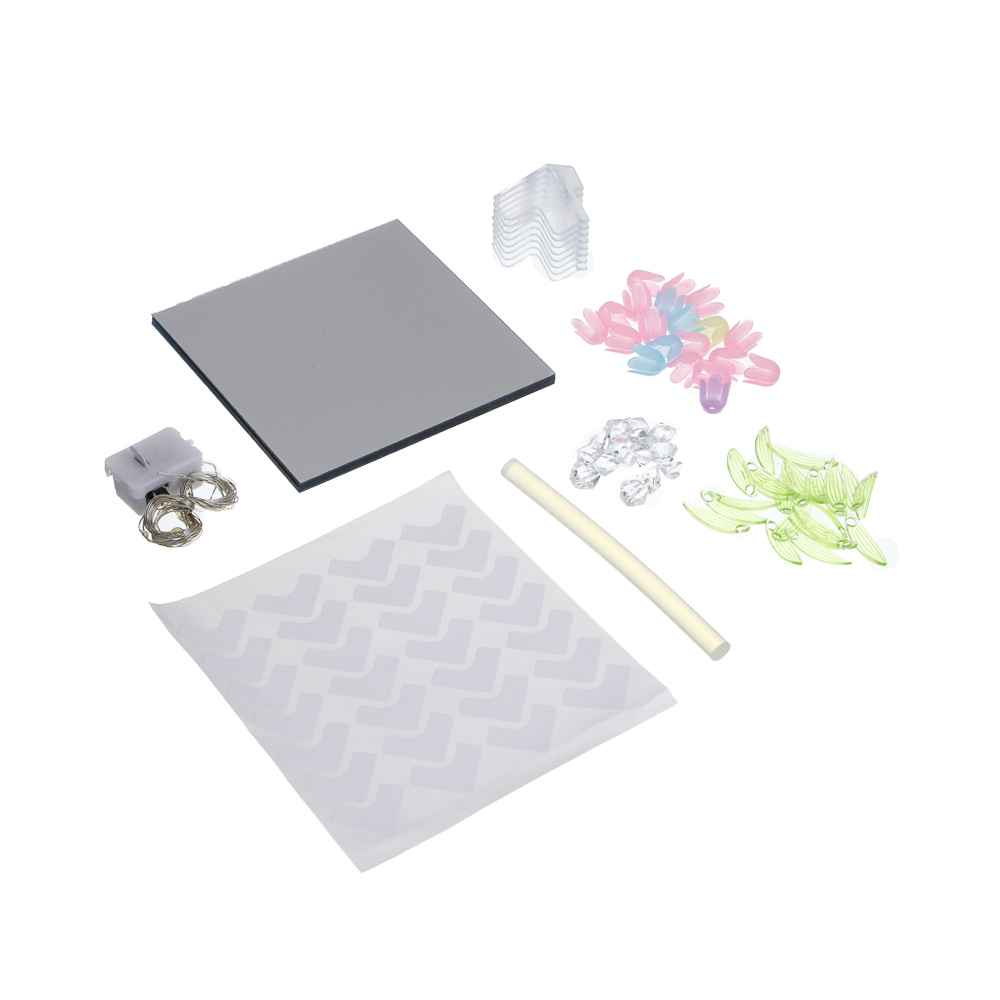 Ночник 3d с тюльпанами, 10х10см, пластик, 3хAG13, 3 вида