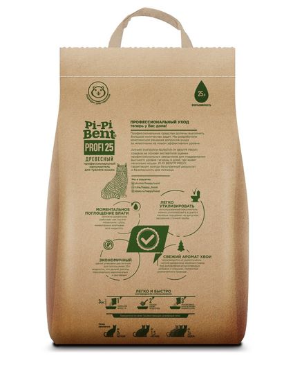 NO NAME древесный наполнитель крафт-пакет 25л/9кг