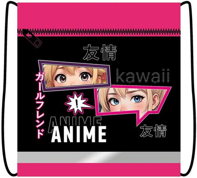 Сумка для сменной обуви, ткань, дизайн, с карманом и светоотражающей полосой 420/340 "Взгляд 2025" (