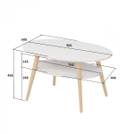 Стол журнальный Консул-4 белоснежный