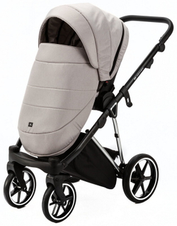 Детская коляска Adamex Belissa Special Edition 2 в 1 B-PS584 (СВ.БЕЖ С БЛЁСТ ХРОМ.РАМ)