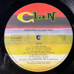Винтажная виниловая пластинка LP Adriano Celentano Deus (Italy 1981)