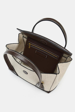 ZARA КОМБИНИРОВАННАЯ СУМКА CITY, СВЕТЛО-БЕЖЕВЫЙ