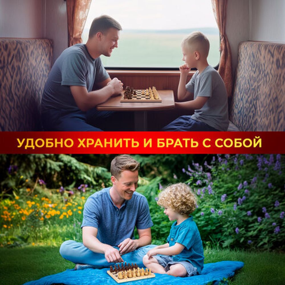 Шахматы турнирные, деревянные, лакированные, глянцевые, доска 40*40 см, ЗОЛОТАЯ СКАЗКА, 665363