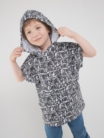 Футболка с капюшоном и карманами "Граффити"