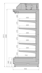Горка холодильная Brandford CRONOX 2080.950 250