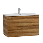 Тумба с раковиной подвесная BelBagno MARINO-CER-N-900-2C-SO-RR-P Rovere Rustico, раковина белая BB-8099-90