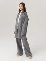 Кардиган для девочки в школу AT990 серый