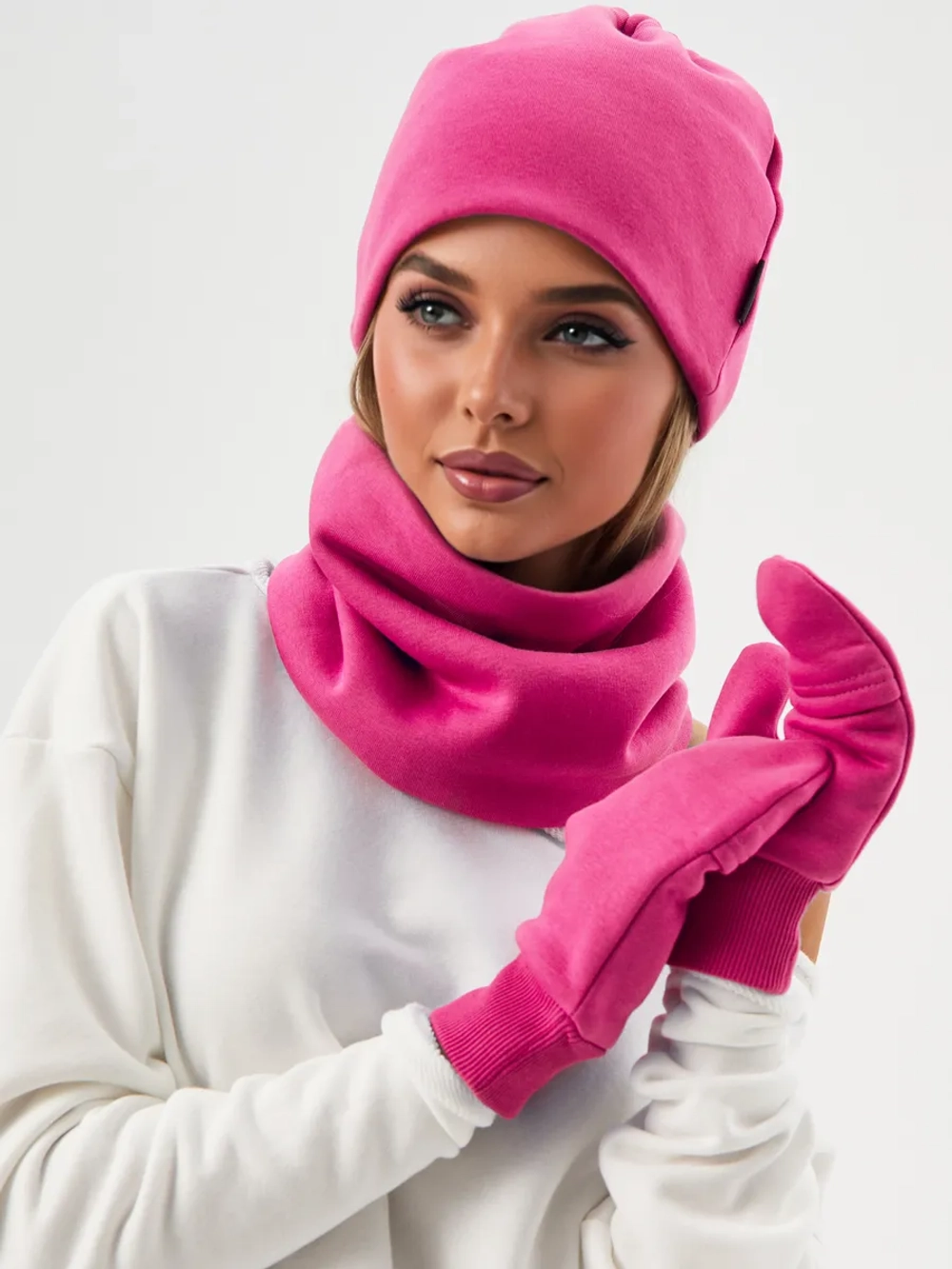 Рукавички-трансформеры из футера с начесом