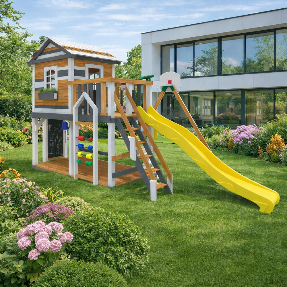 Детская деревянная площадка Домик 1 мод.1