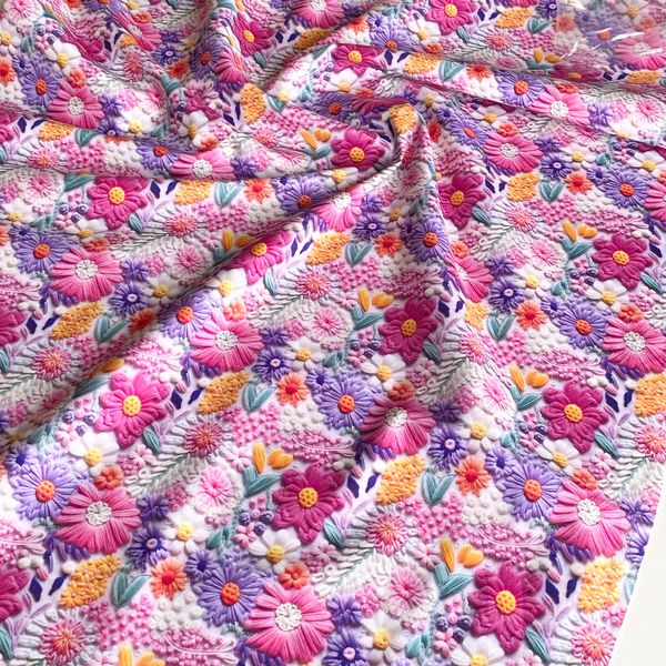 ЦВЕТОЧНАЯ ВЫШИВКА #7,  100% хлопок Handmade Fabrics 5