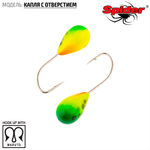 Мормышка вольфрамовая Spider 1255 "Капля с отверстием" (5.5мм, 2.1гр)