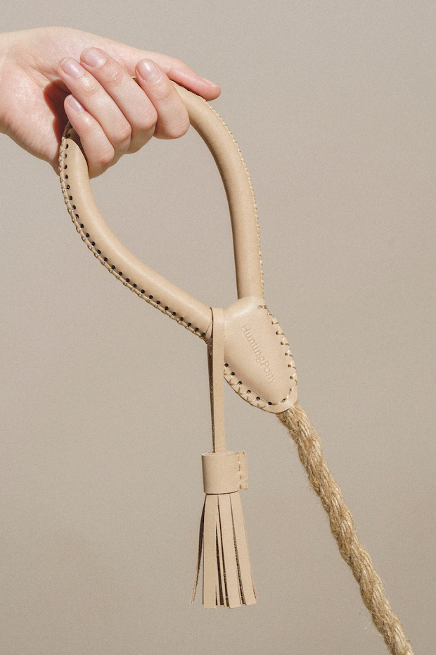 Поводок "Кантри-пони" Бежевый (льняной канат)