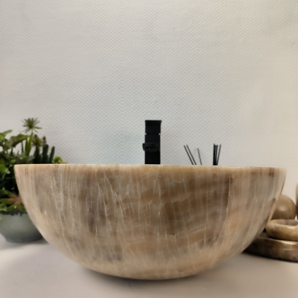 Раковина из оникса Bowl Grey TinLip BO-62968 45*45*17 42