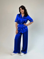 Брюки палаццо сатин