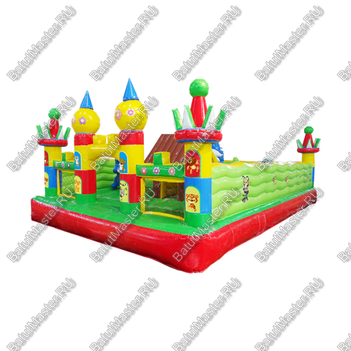 Надувной батут "Домик кота", 8*5*3 м