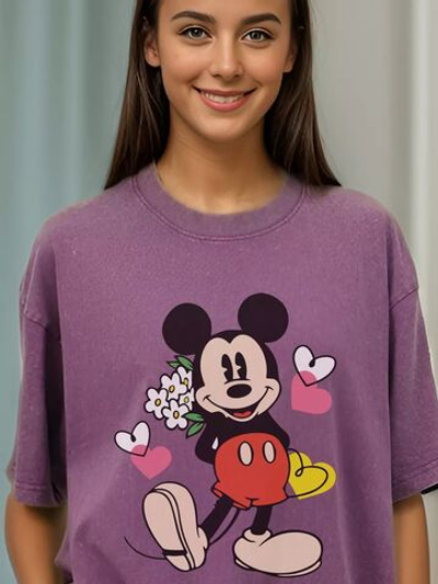 Футболка варенка с принтом оверсайз удлиненная