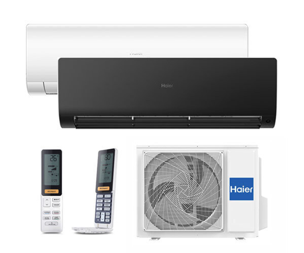 Мульти сплит-система Haier на 2 комнаты (20+35 кв.м.) FLEXIS White + Black