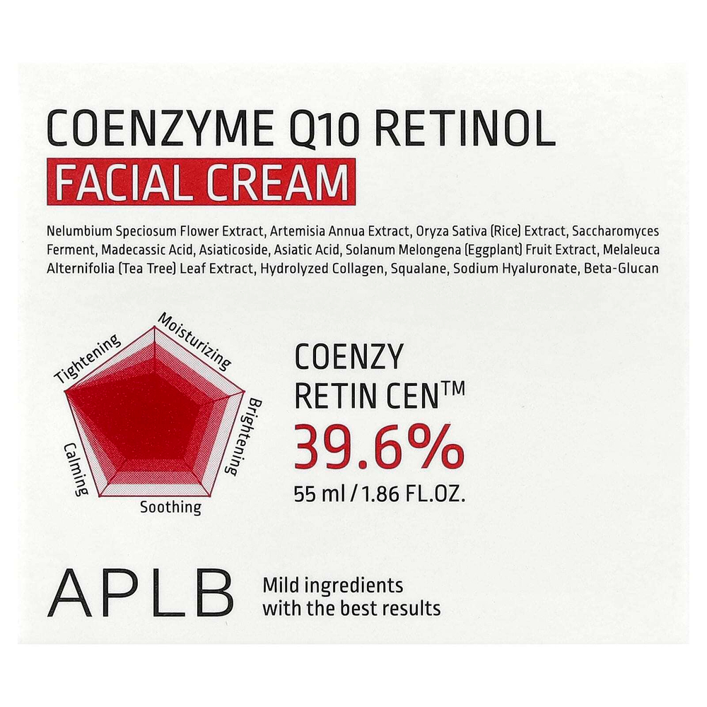 APLB, Крем для лица с коэнзимом Q10 и ретинолом, 55 мл (1,86 жидк. Унции)