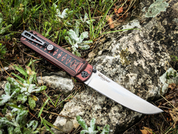 Складной нож Whisper D2 StoneWash Red