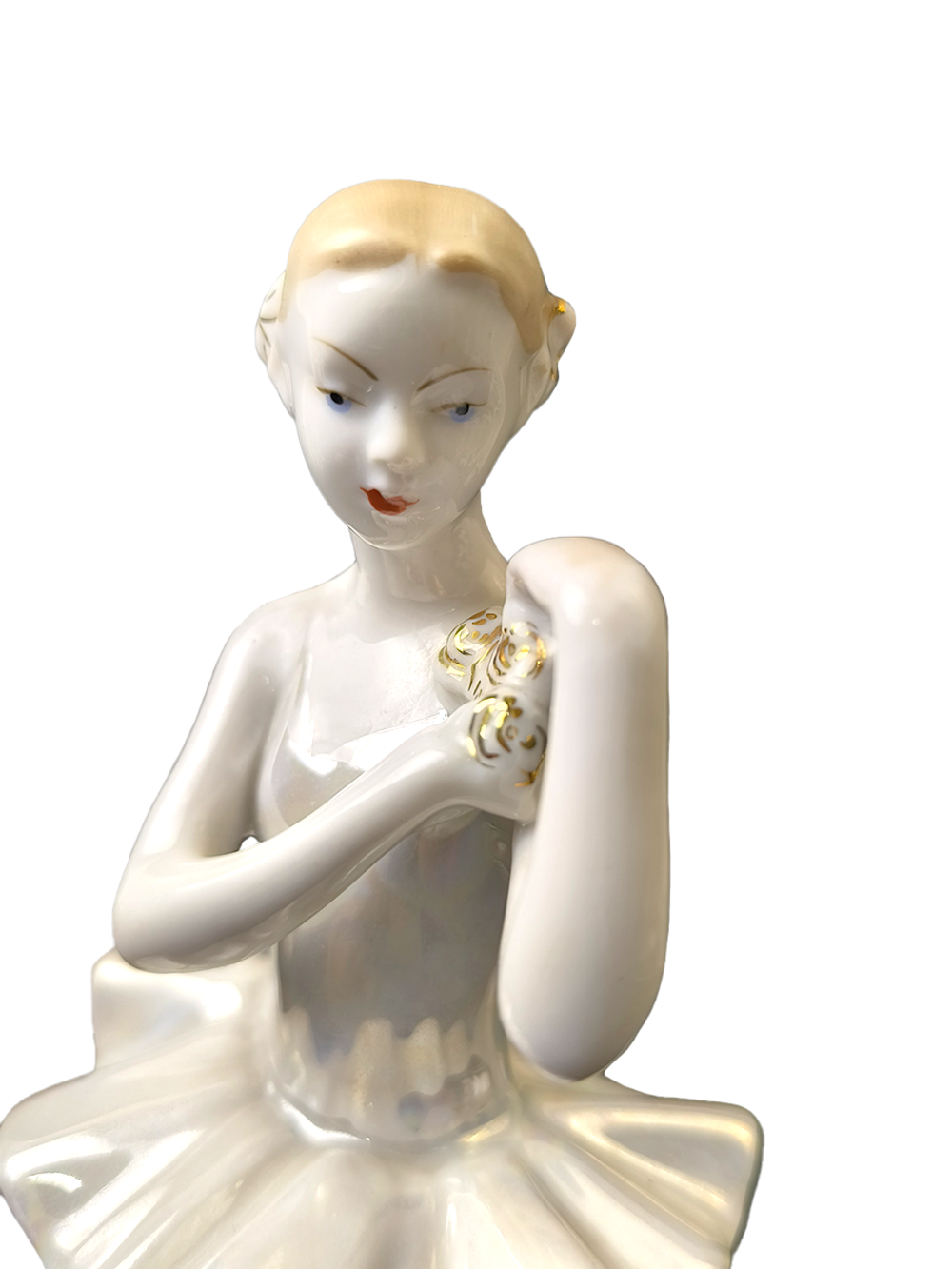 Фарфоровая статуэтка "Балерина с Цветком" ДФЗ Вербилки