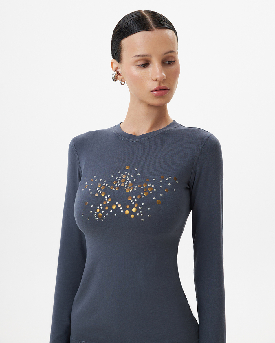 GRAPHITE FLOWER LONGSLEEVE