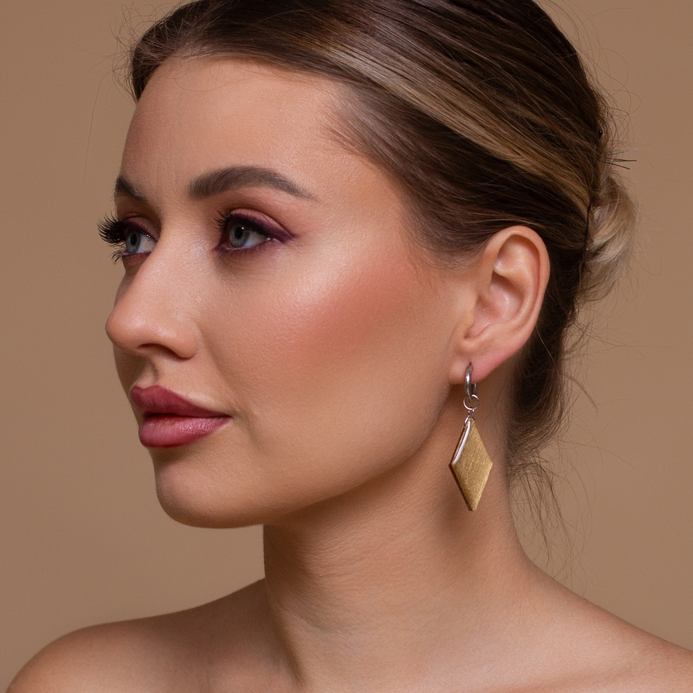 Серьги - Конго с Подвесками - Золотой Блеск/Золото