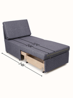 Кресло-кровать "Миник" Rich Grey (серо-синий)