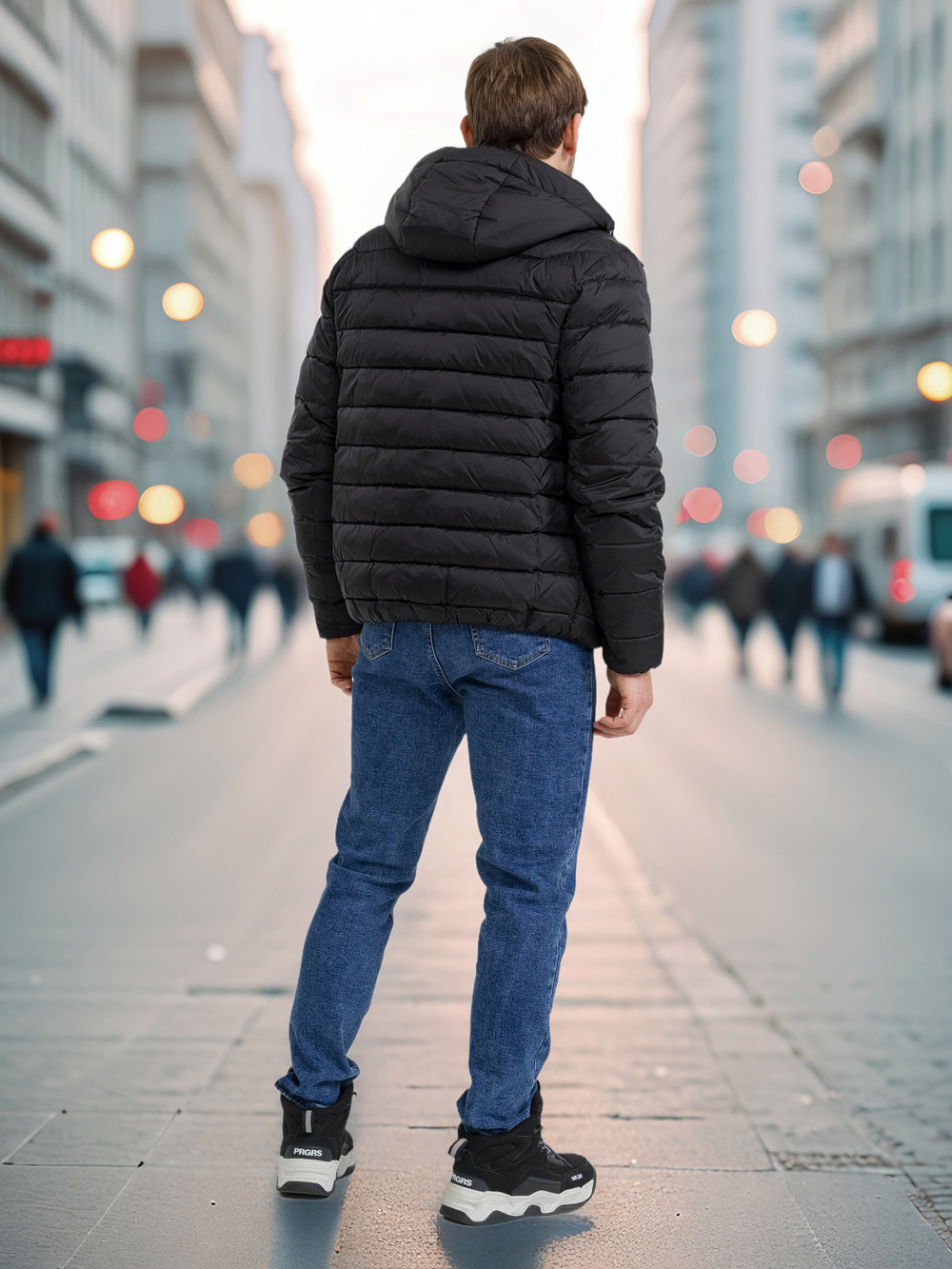 Куртка еврозима чёрная С23-2095