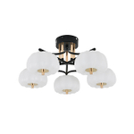 Потолочный светодиодный светильник 50Вт, 3720лм, 3000-6000K, Ra>80, изменение цветовой температуры с помощью выключателя, металл/пластик, черный/белый/золото