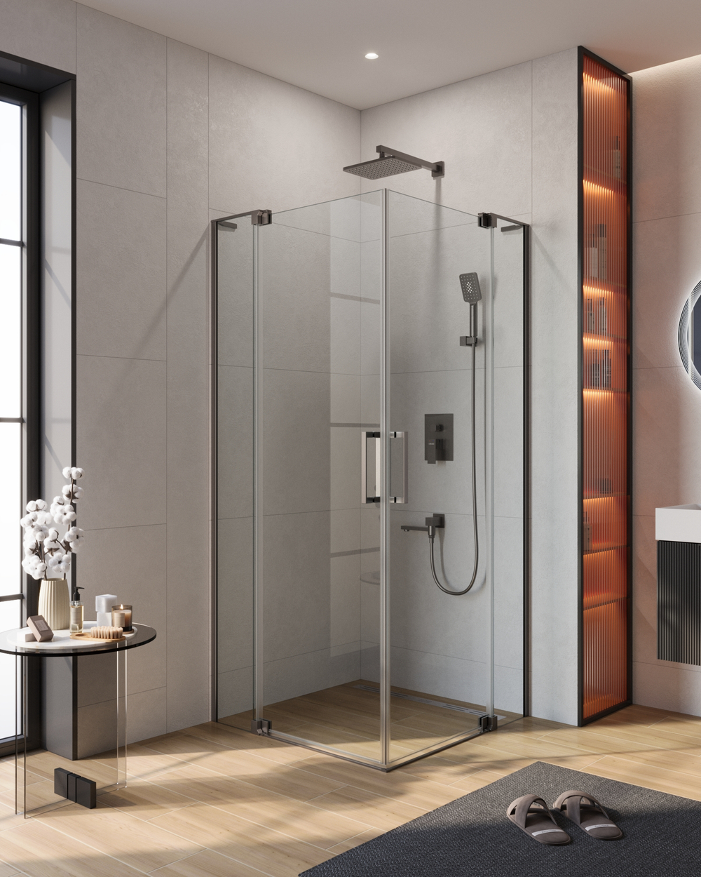 Душевой уголок CEZARES SLIDER-A-2-80/90-C-GM