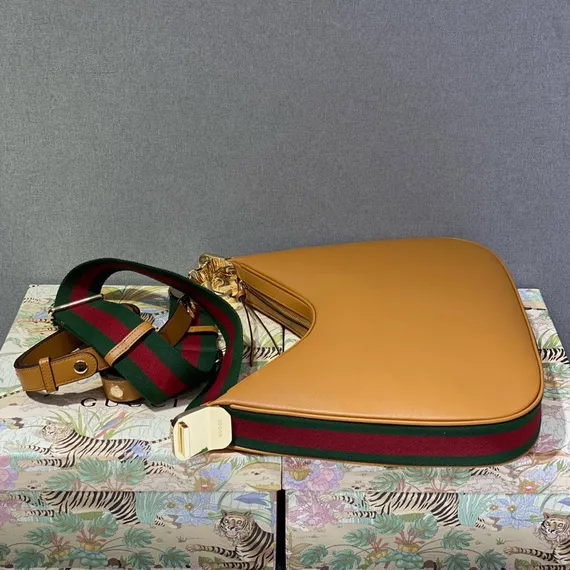 Большая сумка через плечо Gucci Attache коричневый