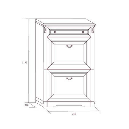ДЖОКОНДА Прихожая. Тумба д/обуви (вариант №2)