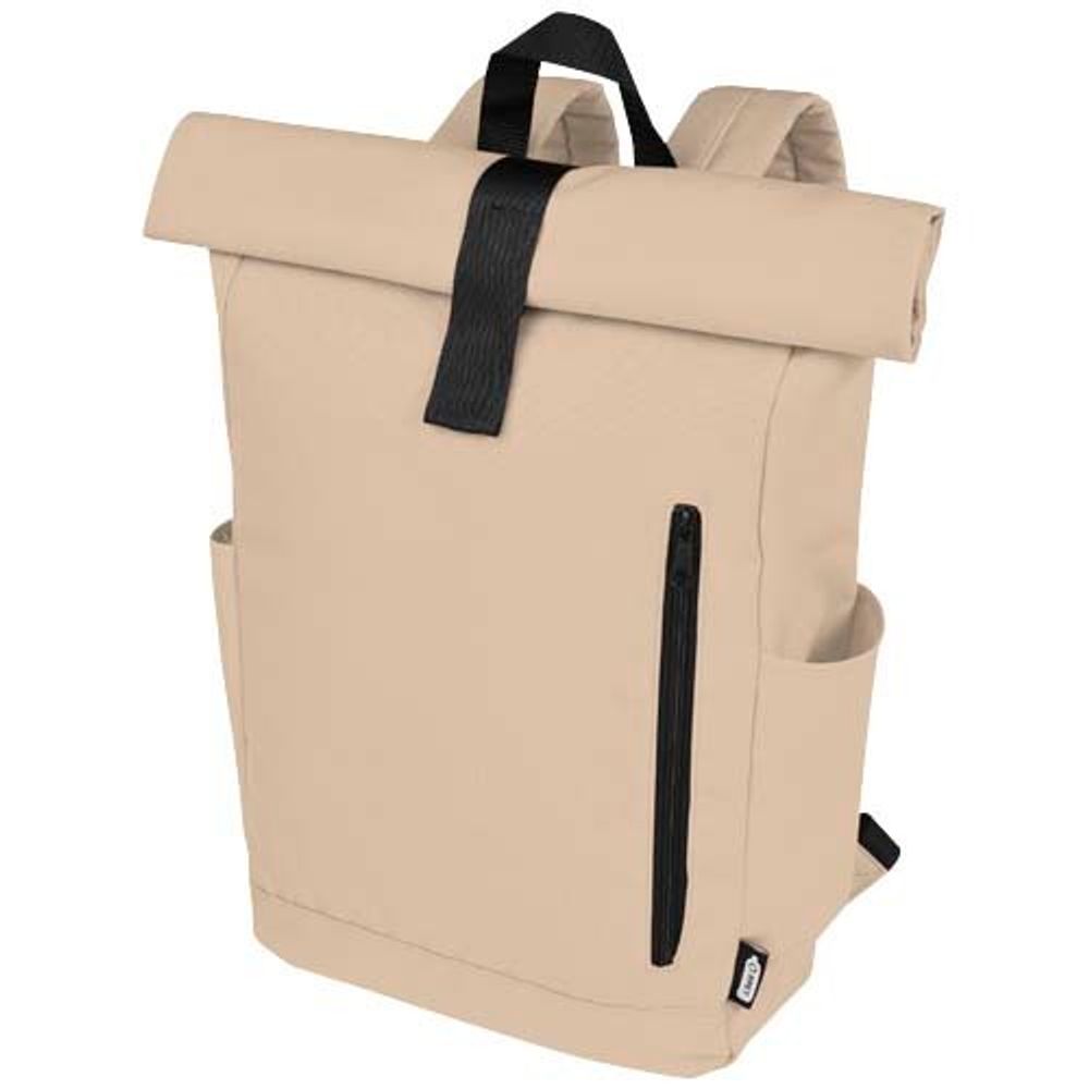 Рюкзак Byron 15,6" объемом 18 л со скручиваемым верхом, изготовленный из переработанного ПЭТ по стандарту GRS