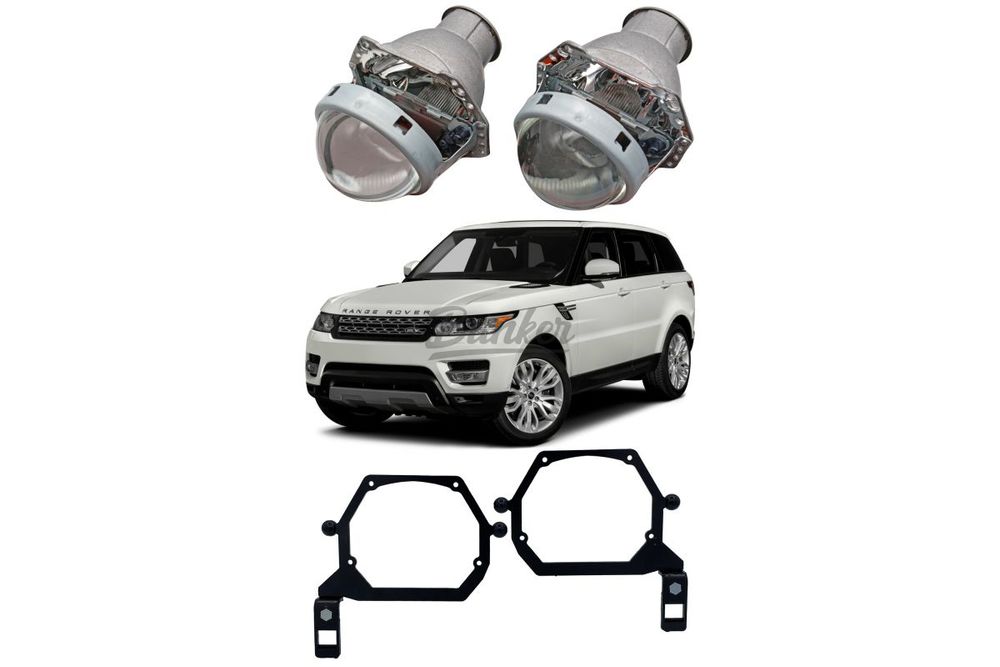 Готовый комплект для замены штатных линз Range Rover Sport 2 II дорестайлинг, автокорректор Bosch AL