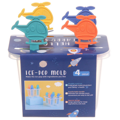 Форма для приготовления мороженого «Вертолет» 4шт 8*12,5*14см