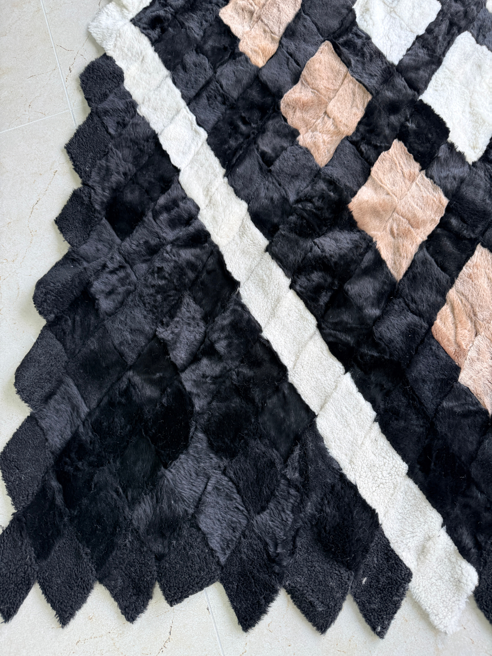 Покрывало меховое ковер из шкуры овчины