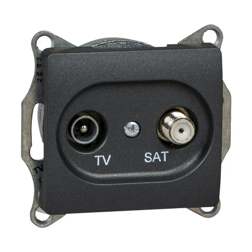 Glossa TV-SAT Розетка оконечная 1DB, механизм, Антрацит