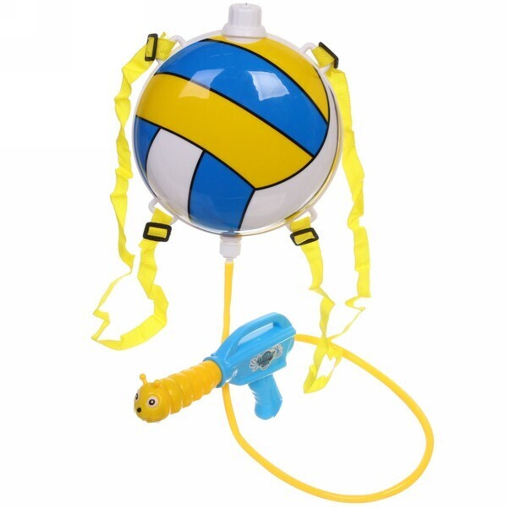 Водяной пистолет с рюкзаком для воды «Спорт» d-20см, брызгалка-21 см, микс