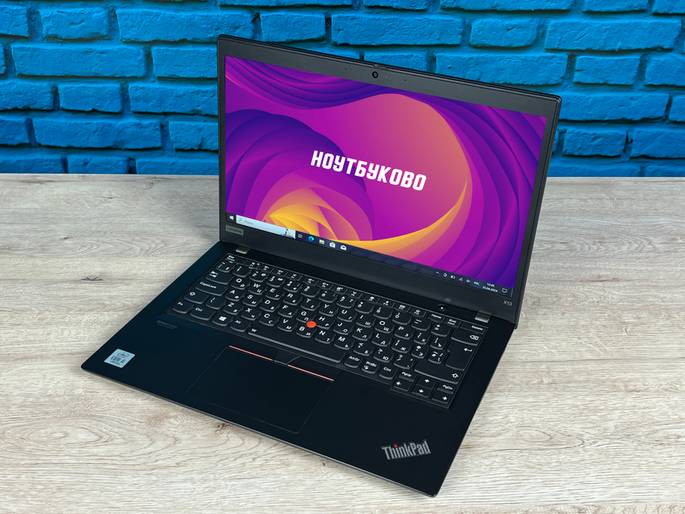 Ноутбук Intel Lenovo X13 Gen1 Core i5-10210U 13,3" 1920х1080 FullHD IРS Touch, черный, русская раскладка клавиатуры, Windows 10