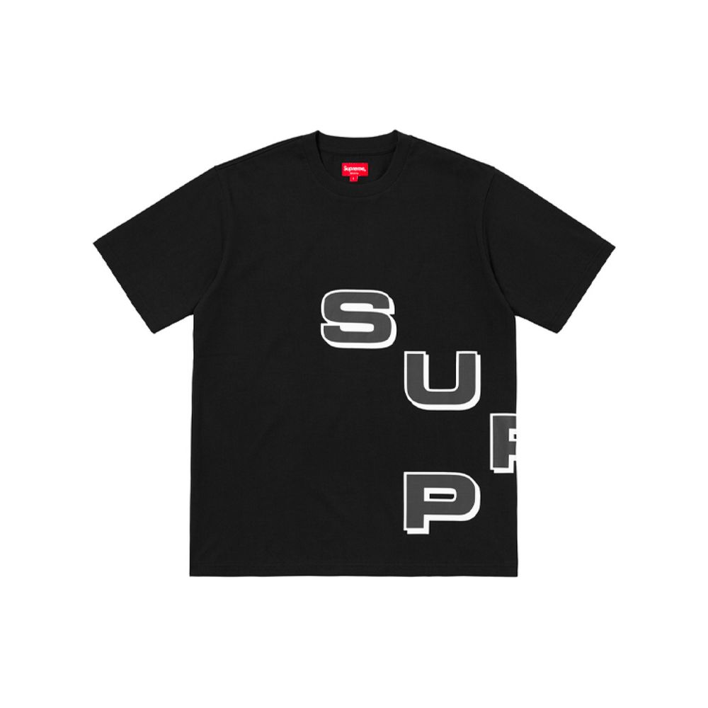 Supreme FW18 Stagger Tee Black Logo T