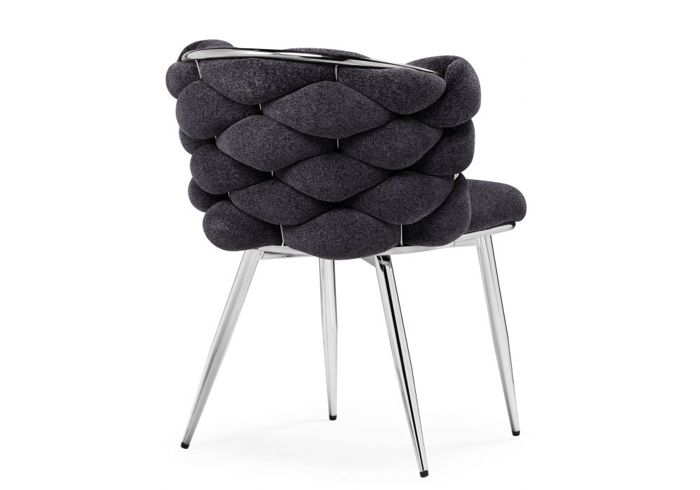 Стул на металлокаркасе Rendi gray-blue / chrome