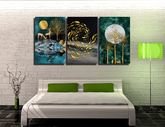 Модульная картина "Триптих современного искусства"