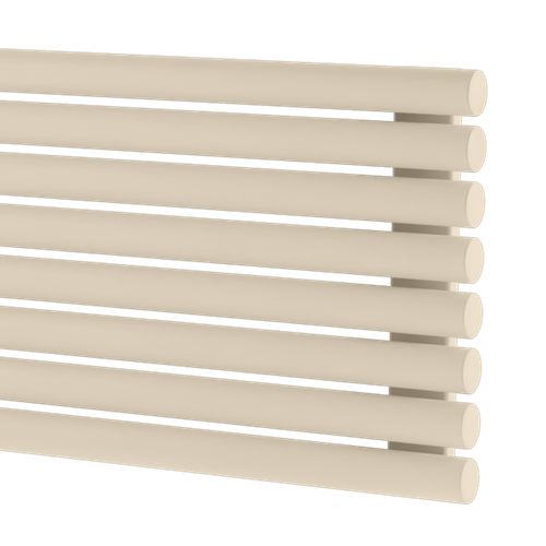 Радиатор WARMMET водяной настенный горизонтальный Round 42 H (W) БЕЖЕВЫЙ RAL1015