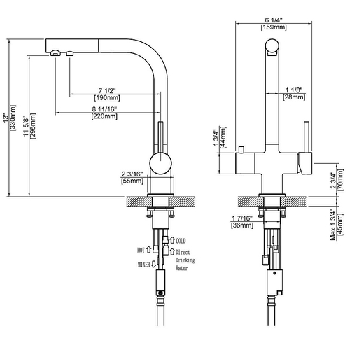 Смеситель для кухни Timo Saona 2356/16FL Белый матовый