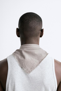 ZARA БАНДАНА В КЛЕТКУ, СЕРЫЙ