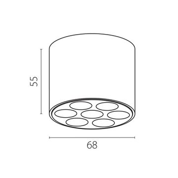Накладной точечный светильник 6W 4000K 080647 черный Guarda Lightstar